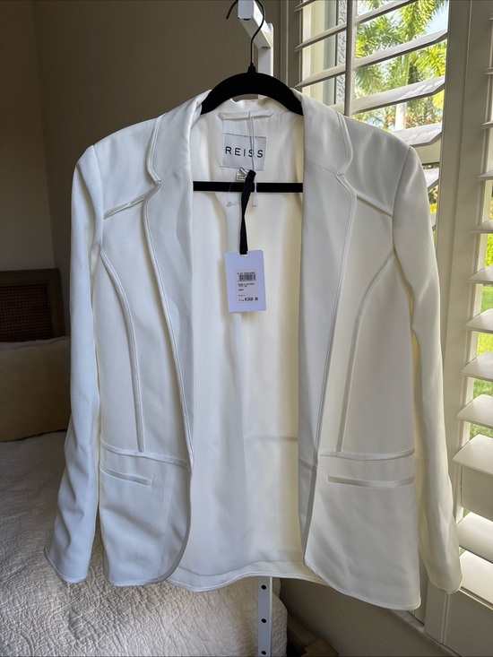 Reiss Jackets & Blazers - NWT Reiss Georgie Contrast Trim Open Jacket Blazer Size Large
